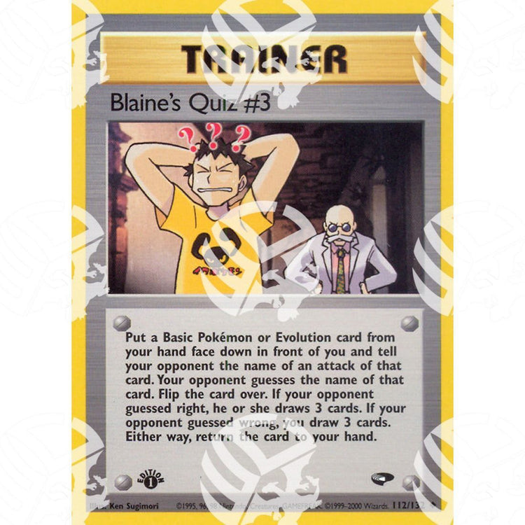 Gym Challenge - Blaine's Quiz #3 - 112/132 - Warcard - Gym Challenge - Blaine's Quiz #3 - 112/132 i prezzi più bassi sul mercato, solo da www.warcardshop.com! Carte singole, box, buste e mazzi.