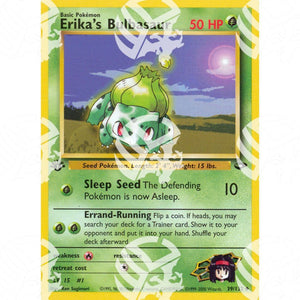 Gym Challenge - Erika's Bulbasaur - 39/132 - Warcard - Gym Challenge - Erika's Bulbasaur - 39/132 i prezzi più bassi sul mercato, solo da www.warcardshop.com! Carte singole, box, buste e mazzi.