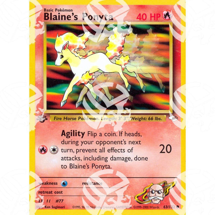 Gym Heroes - Blaine's Ponyta - 63/132 - Warcard - Gym Heroes - Blaine's Ponyta - 63/132 i prezzi più bassi sul mercato, solo da www.warcardshop.com! Carte singole, box, buste e mazzi.