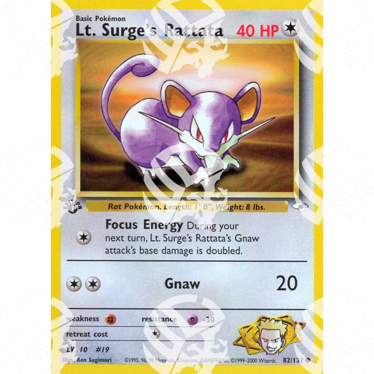 Gym Heroes - Lt. Surge's Rattata - 82/132 - Warcard - Gym Heroes - Lt. Surge's Rattata - 82/132 i prezzi più bassi sul mercato, solo da www.warcardshop.com! Carte singole, box, buste e mazzi.
