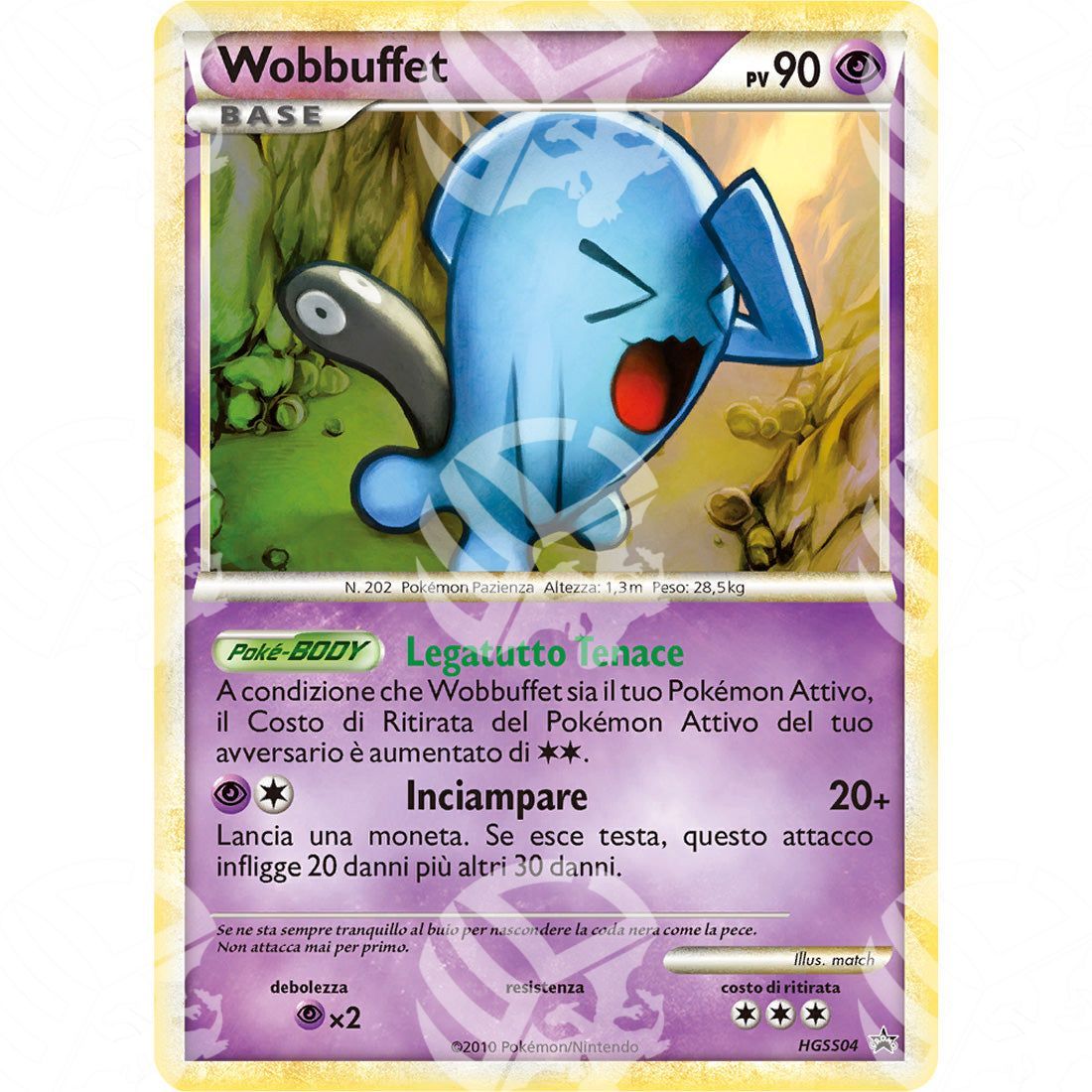 Black Star Promos - HGSS - Wobbuffet - Holo Promo HGSS04 - Warcard - Black Star Promos - HGSS - Wobbuffet - Holo Promo HGSS04 i prezzi più bassi sul mercato, solo da www.warcardshop.com! Carte singole, box, buste e mazzi.