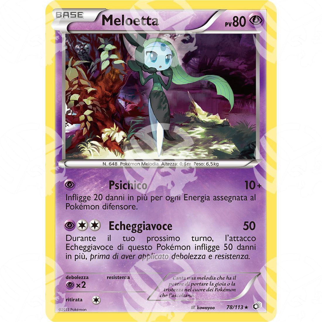 Tesori Leggendari - Meloetta - Holo Rare 78/113 - Warcard - Tesori Leggendari - Meloetta - Holo Rare 78/113 i prezzi più bassi sul mercato, solo da www.warcardshop.com! Carte singole, box, buste e mazzi.