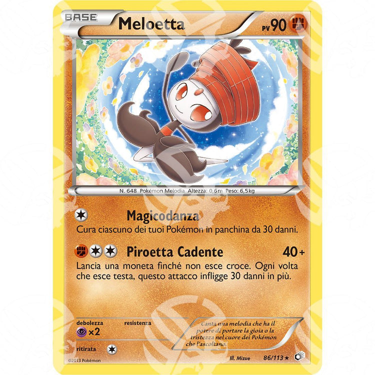 Tesori Leggendari - Meloetta - 86/113 - Warcard - Tesori Leggendari - Meloetta - 86/113 i prezzi più bassi sul mercato, solo da www.warcardshop.com! Carte singole, box, buste e mazzi.