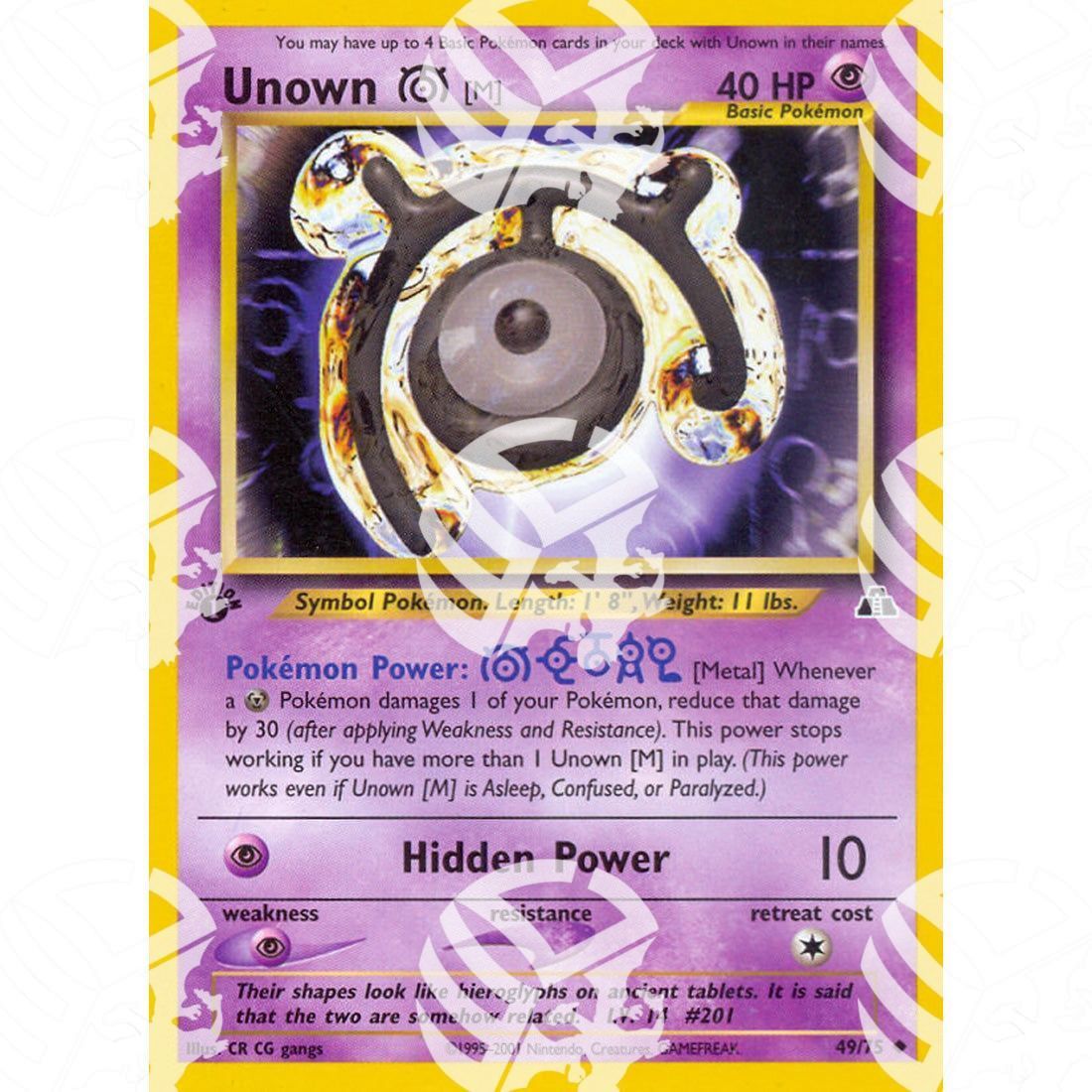 Neo Discovery - Unown M - 49/75 - Warcard