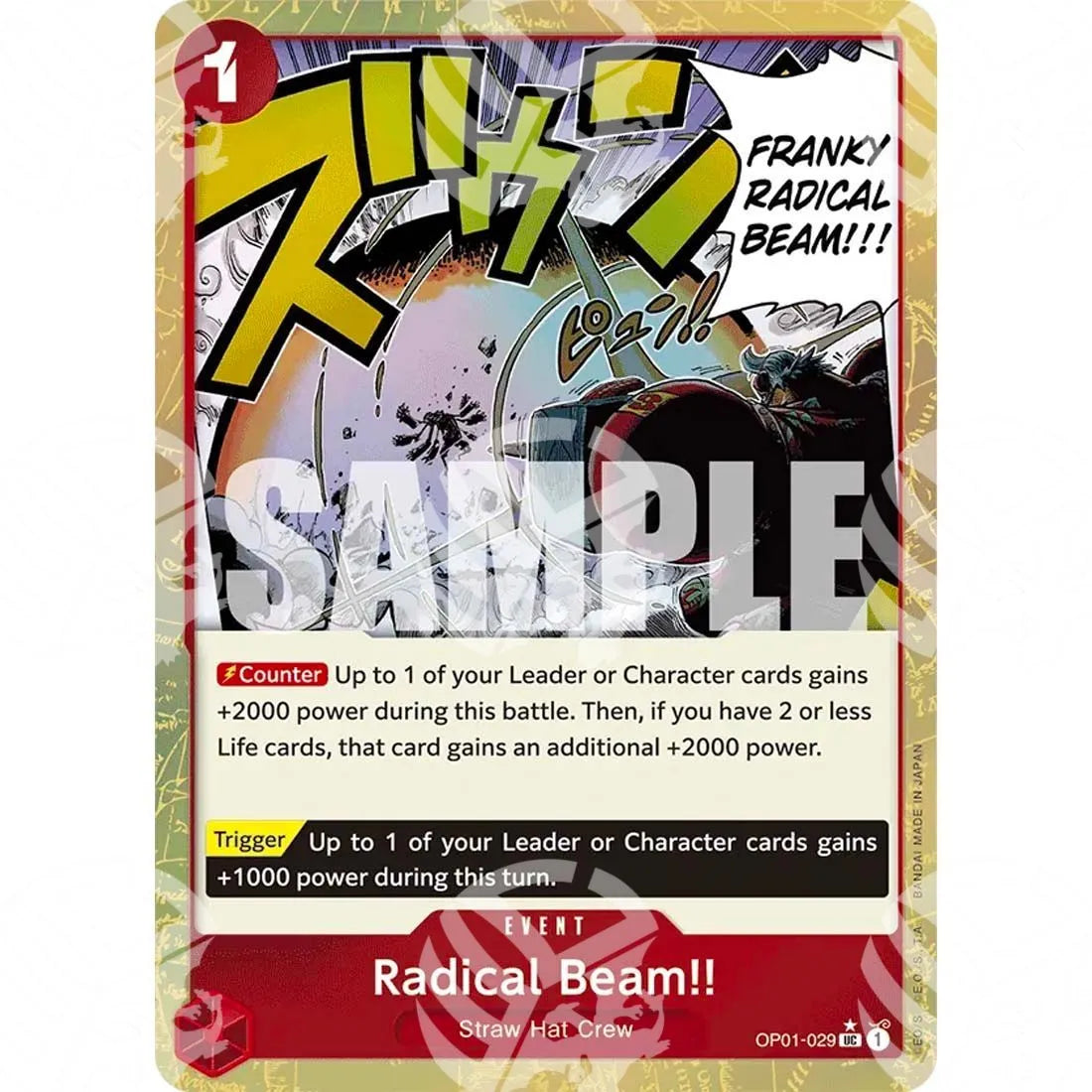 The Best - Premium Booster - Radical Beam!! - Jolly Roger Foil-OP01-029j -965
