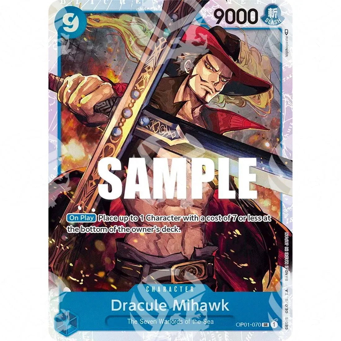 The Best - Premium Booster - Dracule Mihawk - Reprint | missing pen symbol next to the artist name-OP01-070 -397