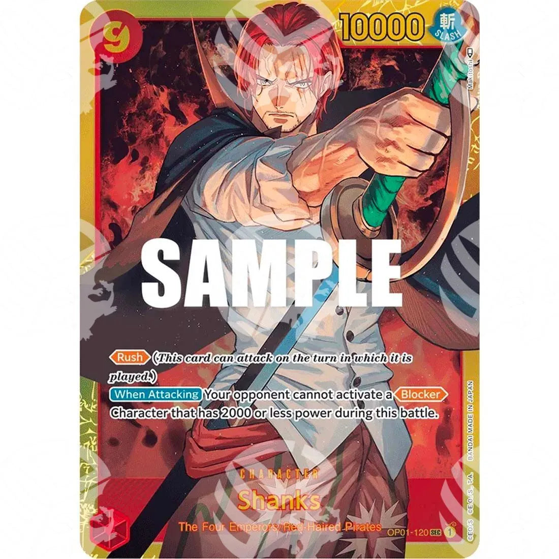 The Best - Premium Booster - Shanks - Reprint | missing pen symbol next to the artist name-OP01-120 -650