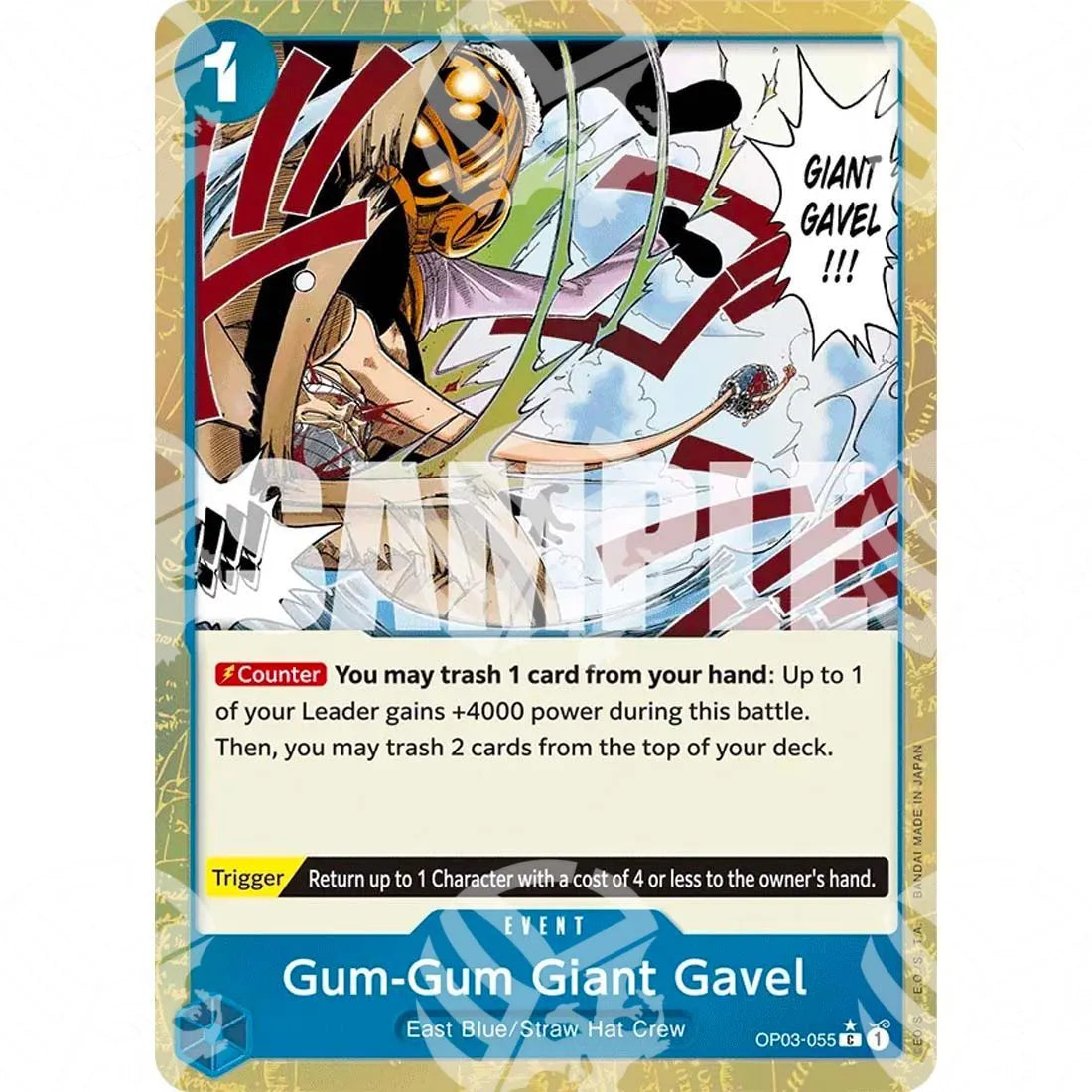 The Best - Premium Booster - Gum-Gum Giant Gavel - Jolly Roger Foil-OP03-055j -941