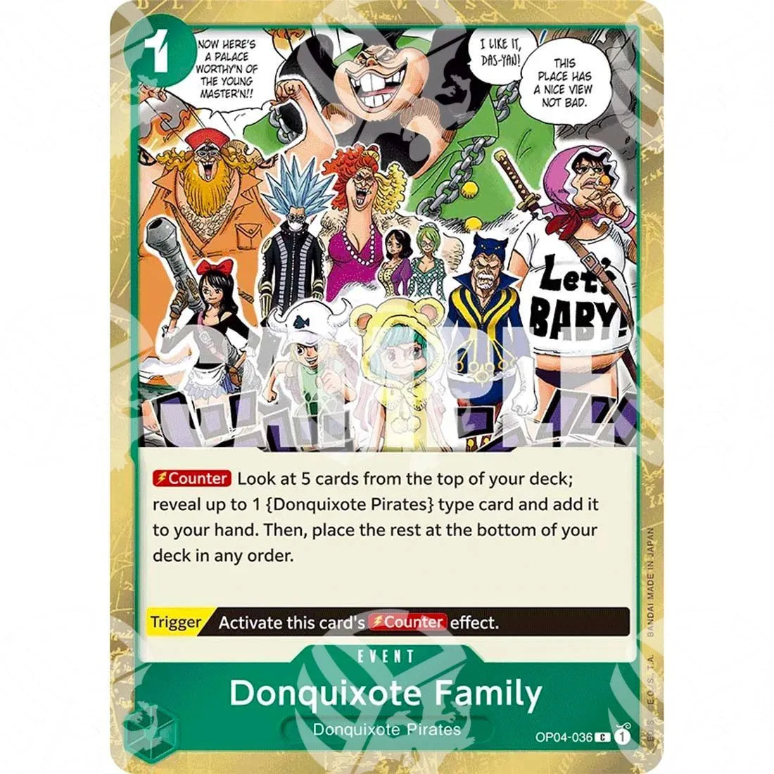 The Best - Premium Booster - Donquixote Family - Textured Foil-OP04-036t -390
