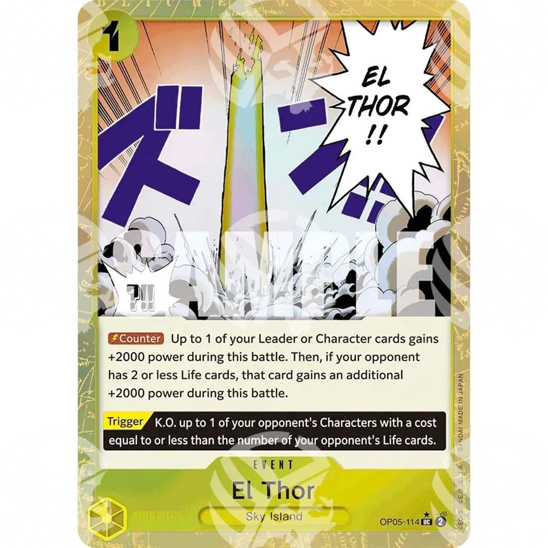 The Best - Premium Booster - El Thor - Jolly Roger Foil-OP05-114j -407