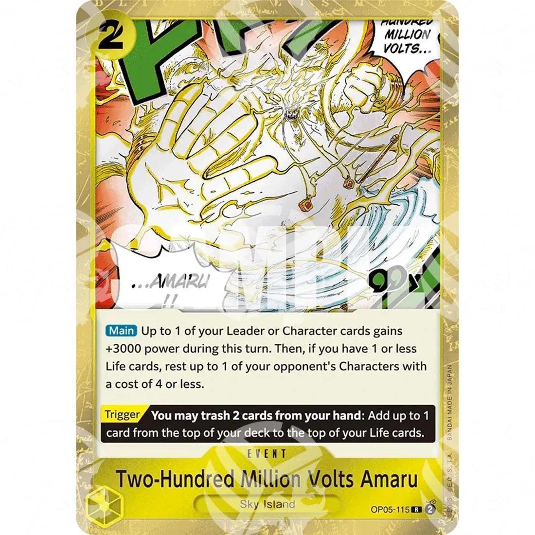 The Best - Premium Booster - Two-Hundred Million Volts Amaru - Jolly Roger Foil-OP05-115j -585