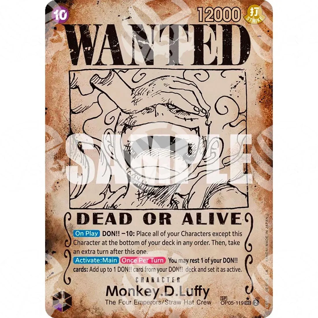 Emperors in the New World - Monkey.D.Luffy - WANTED | Alternate Art-OP09-119w -731
