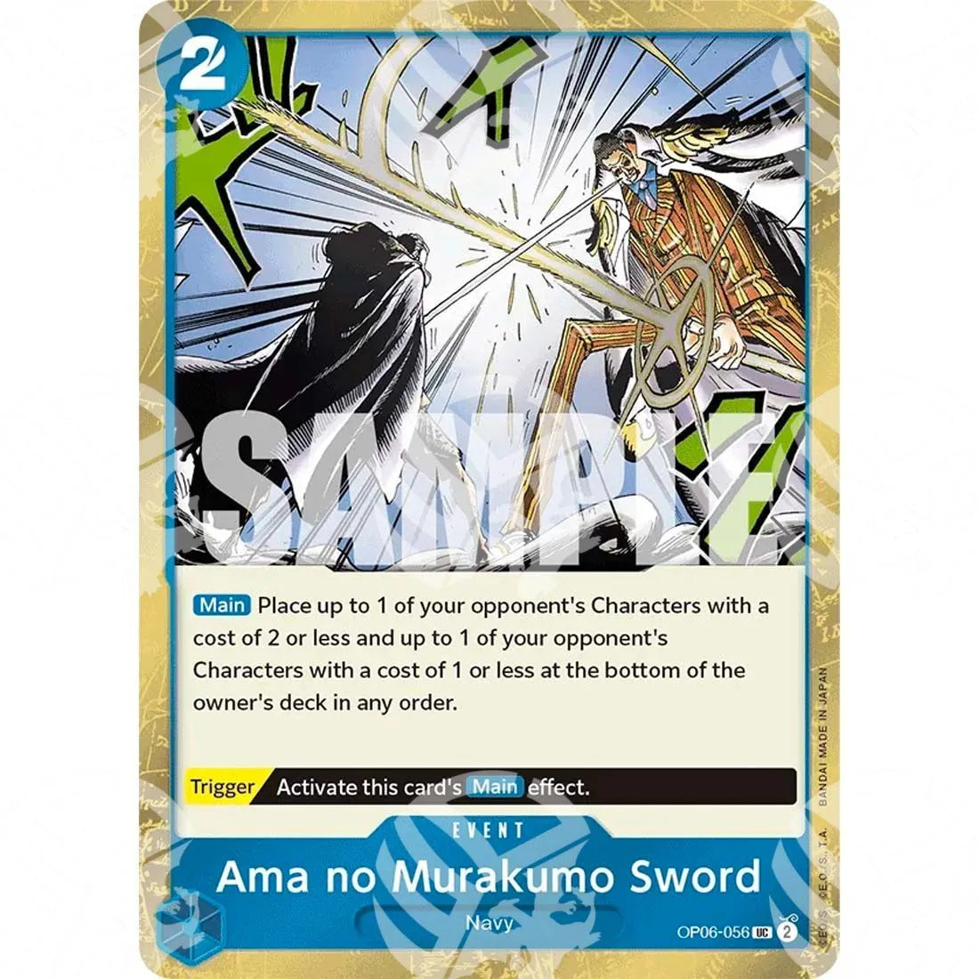 The Best - Premium Booster - Ama no Murakumo Sword - Textured Foil-OP06-056t -300