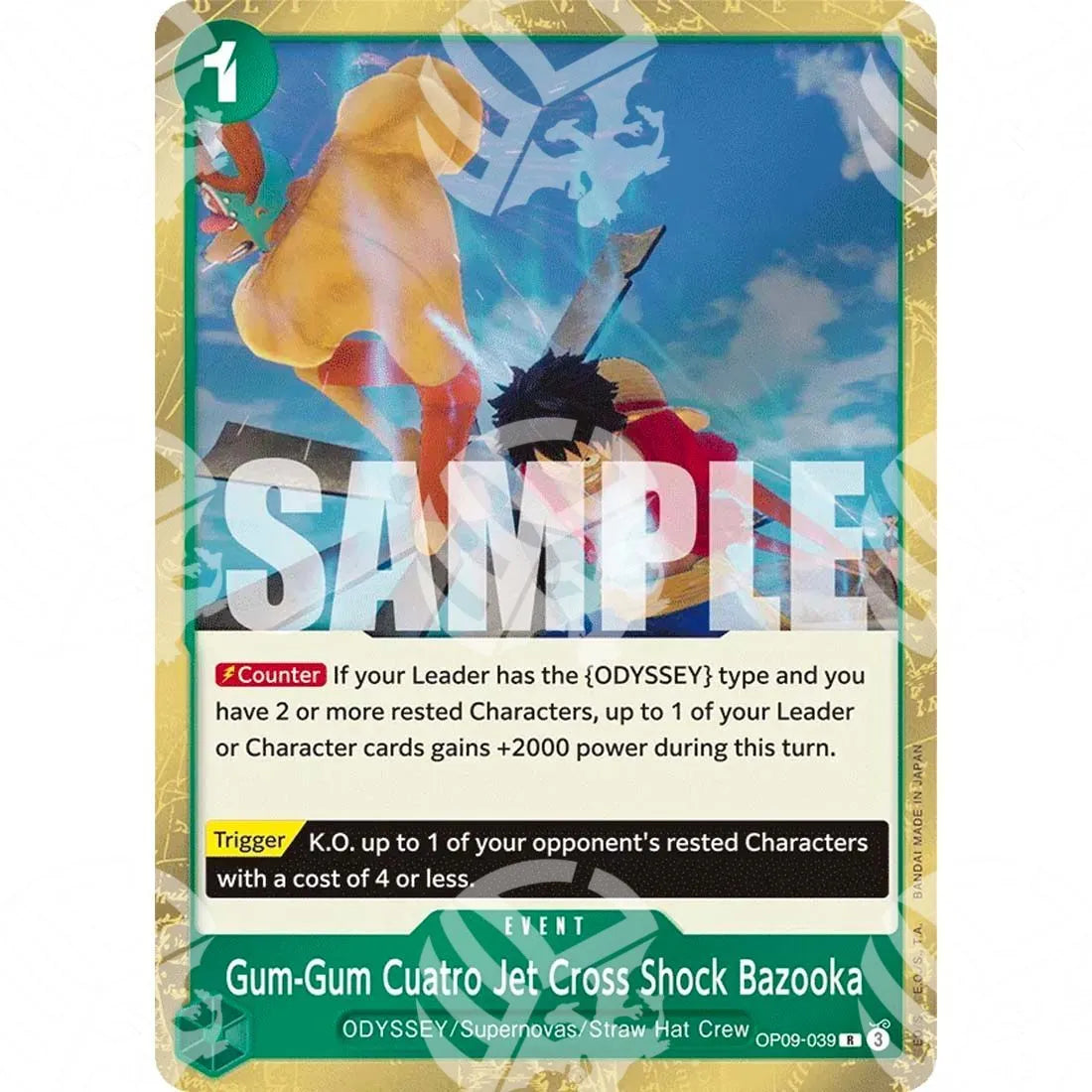 Emperors in the New World - Gum-Gum Cuatro Jet Cross Shock Bazooka-OP09-039 -067