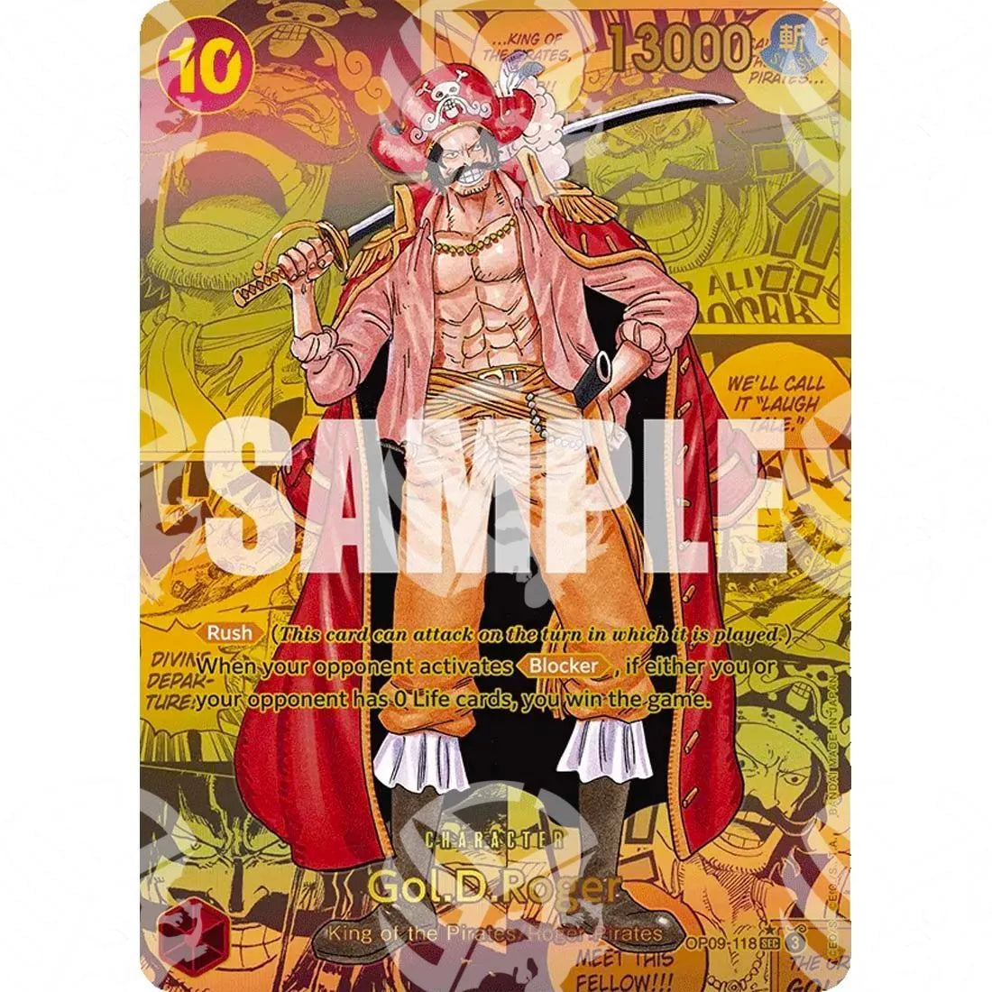 Emperors in the New World - Gol.D.Roger - Gold Manga Panel Alternate Art | Secret Rare-OP09-118a -068