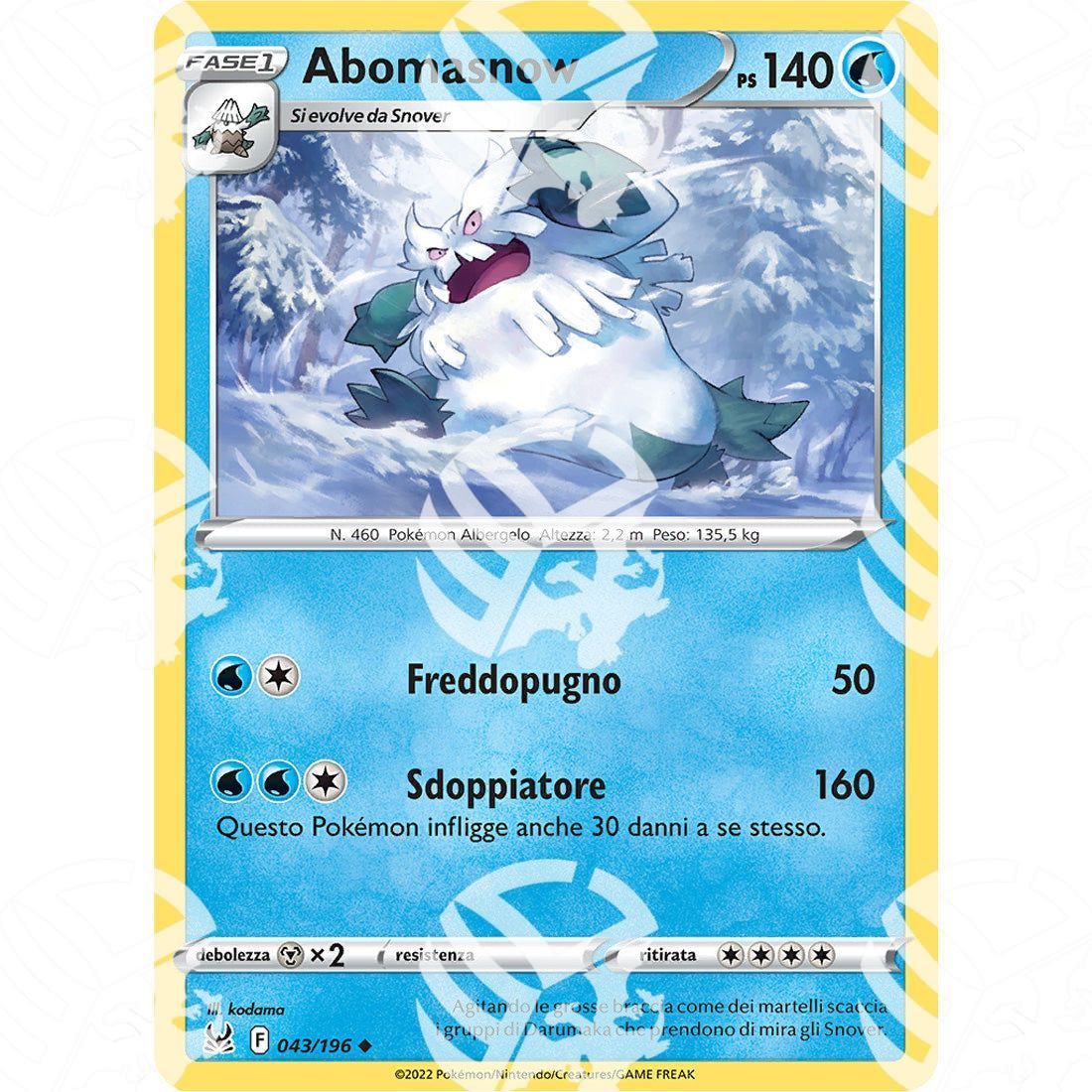 Origine Perduta - Abomasnow - 043/196 - Warcard