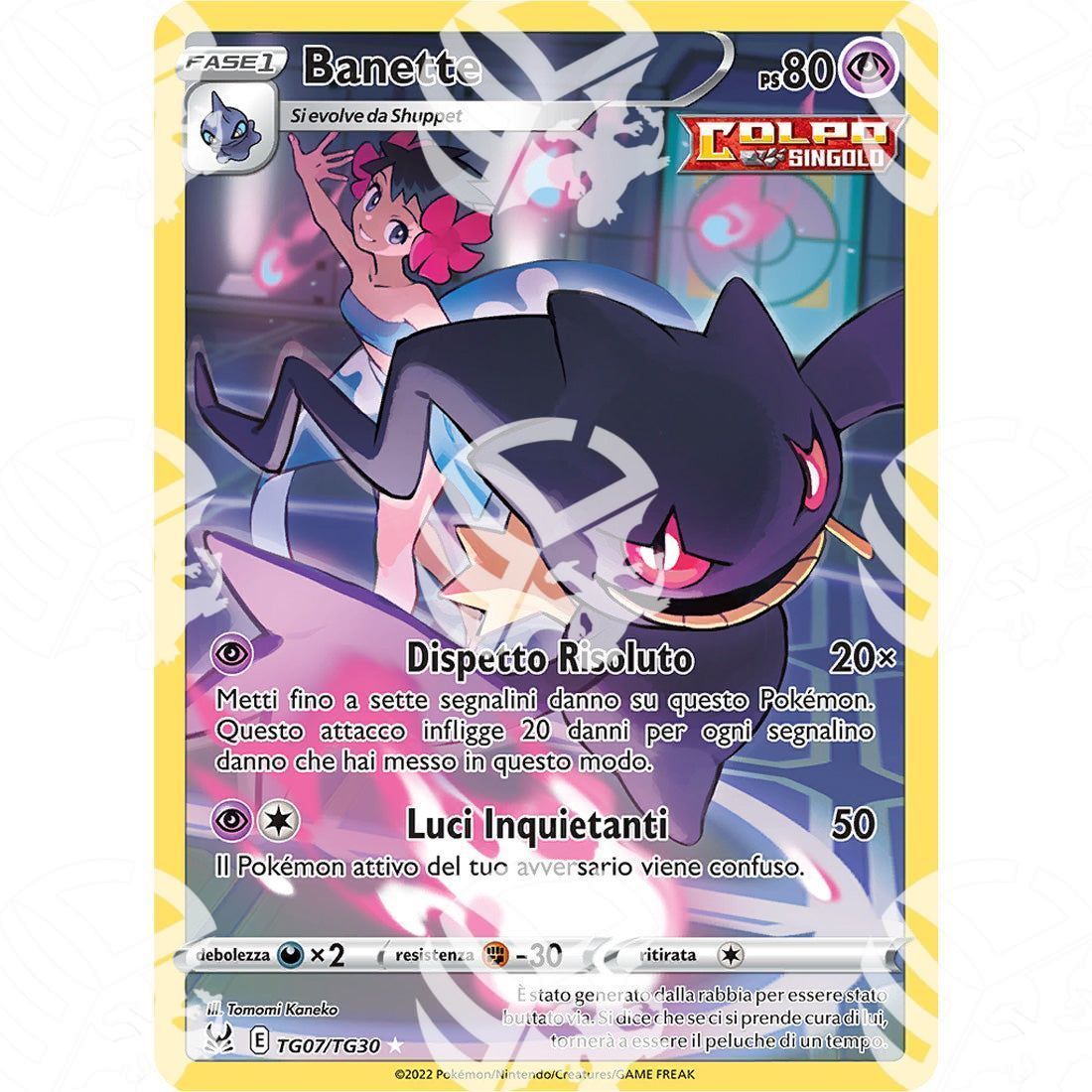 Origine Perduta - Banette - Holo Rare TG07/TG30 - Warcard