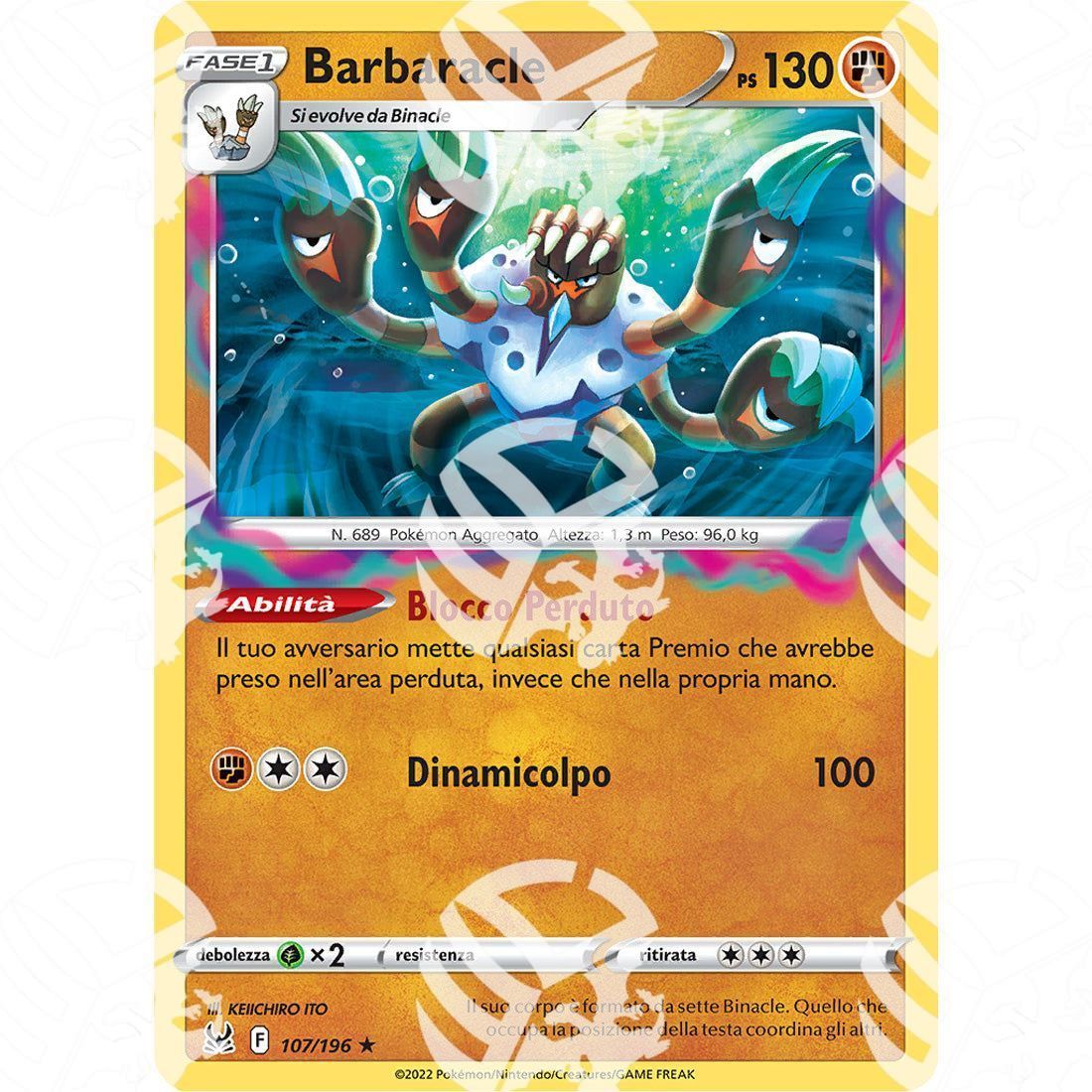 Origine Perduta - Barbaracle - Holo Rare 107/196 - Warcard