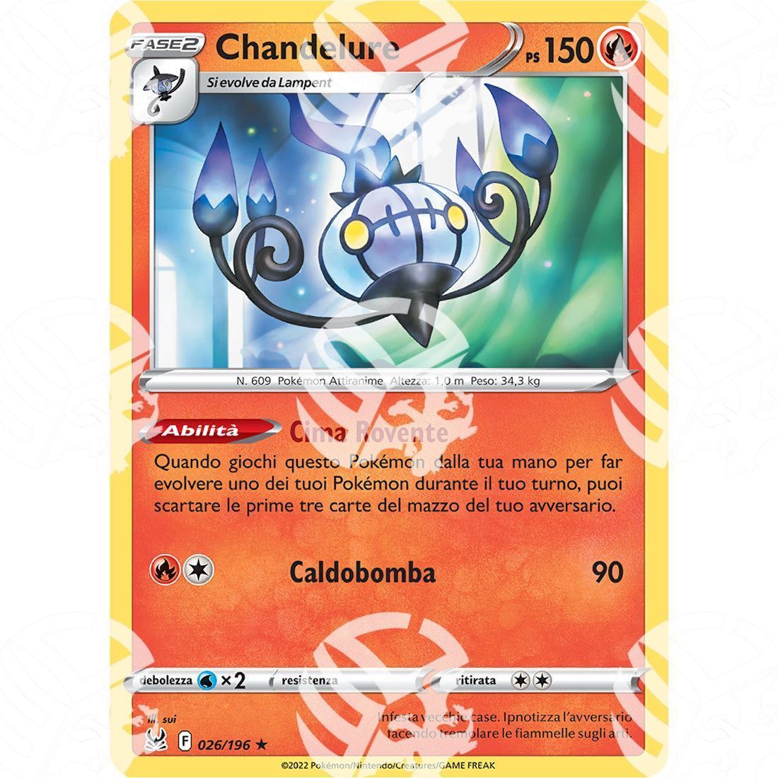 Origine Perduta - Chandelure - Holo Rare 026/196 - Warcard