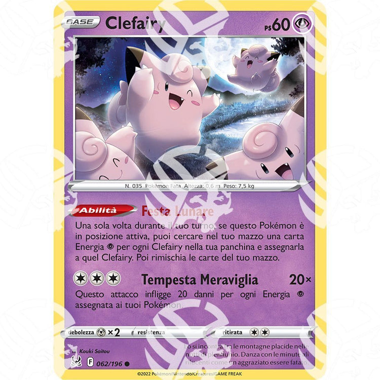 Origine Perduta - Clefairy - 062/196 - Warcard