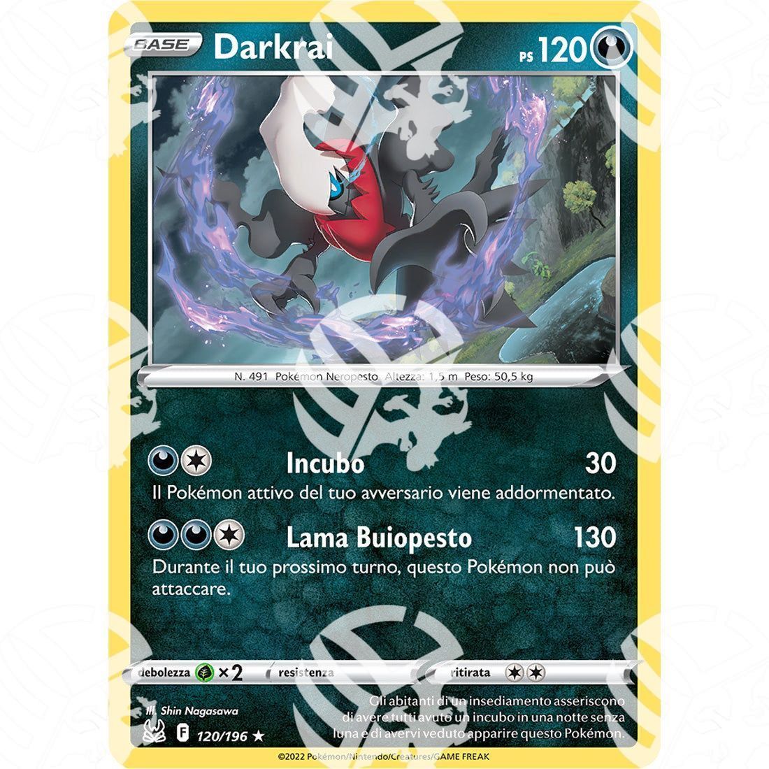Origine Perduta - Darkrai - Holo Rare 120/196 - Warcard