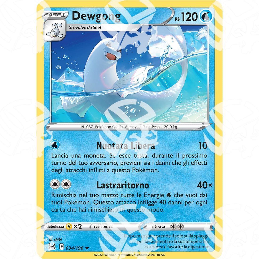 Origine Perduta - Dewgong - 034/196 - Warcard