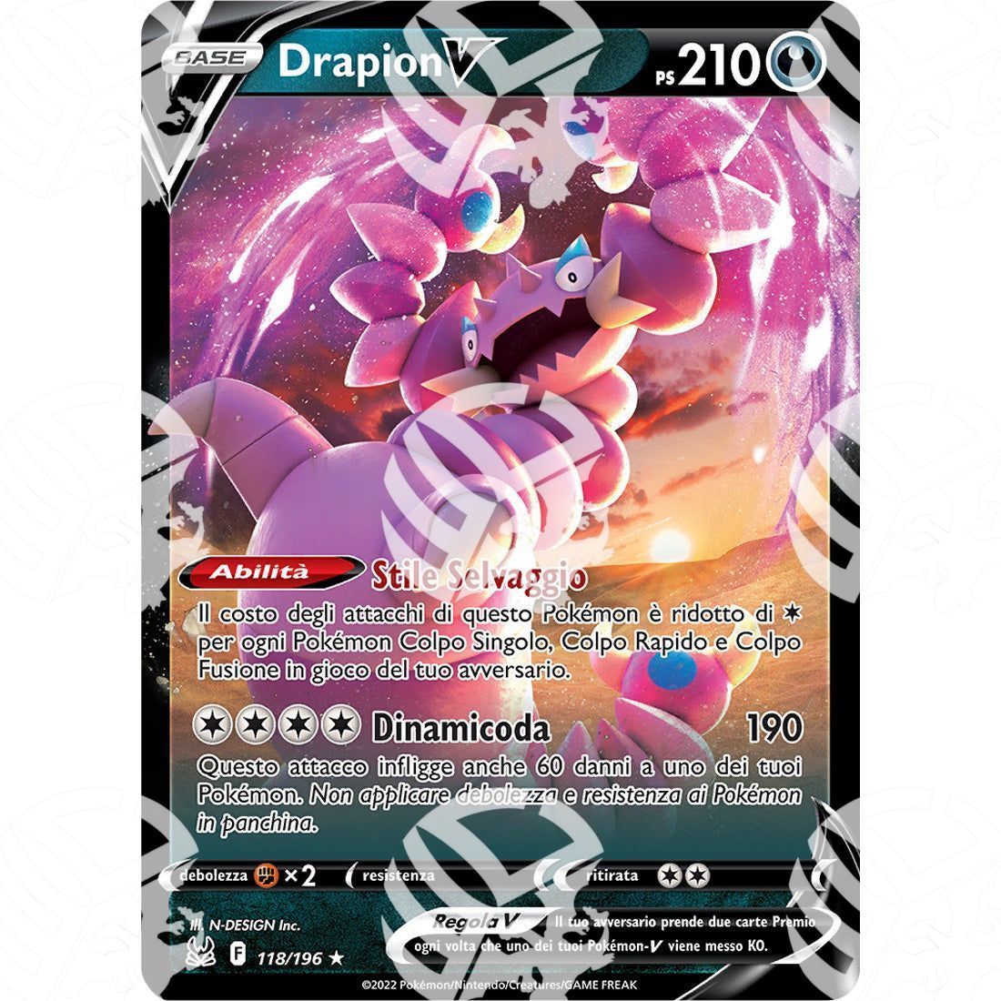 Origine Perduta - Drapion V - Ultra Rare 118/196 - Warcard