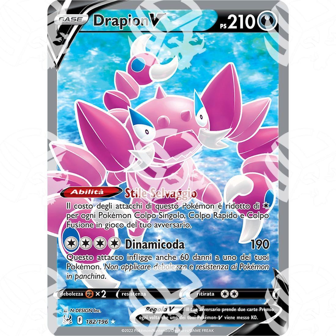 Origine Perduta - Drapion V - Ultra Rare 182/196 - Warcard
