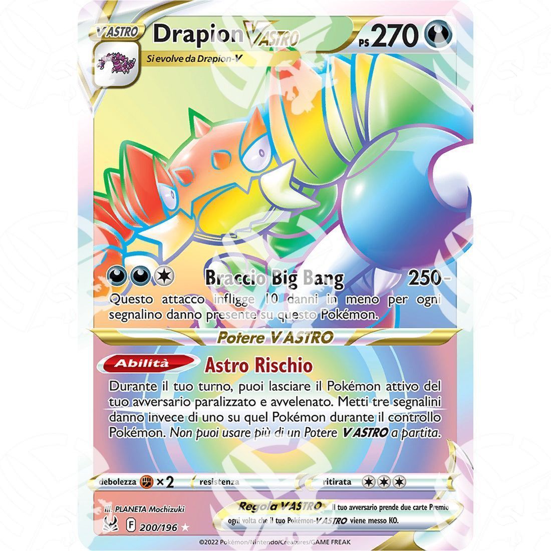Origine Perduta - Drapion VSTAR - Secret Rare 200/196 - Warcard