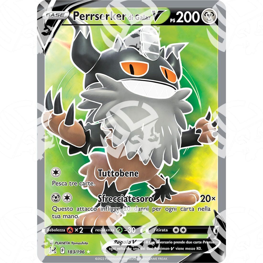 Origine Perduta - Galarian Perrserker V - Ultra Rare 183/196 - Warcard