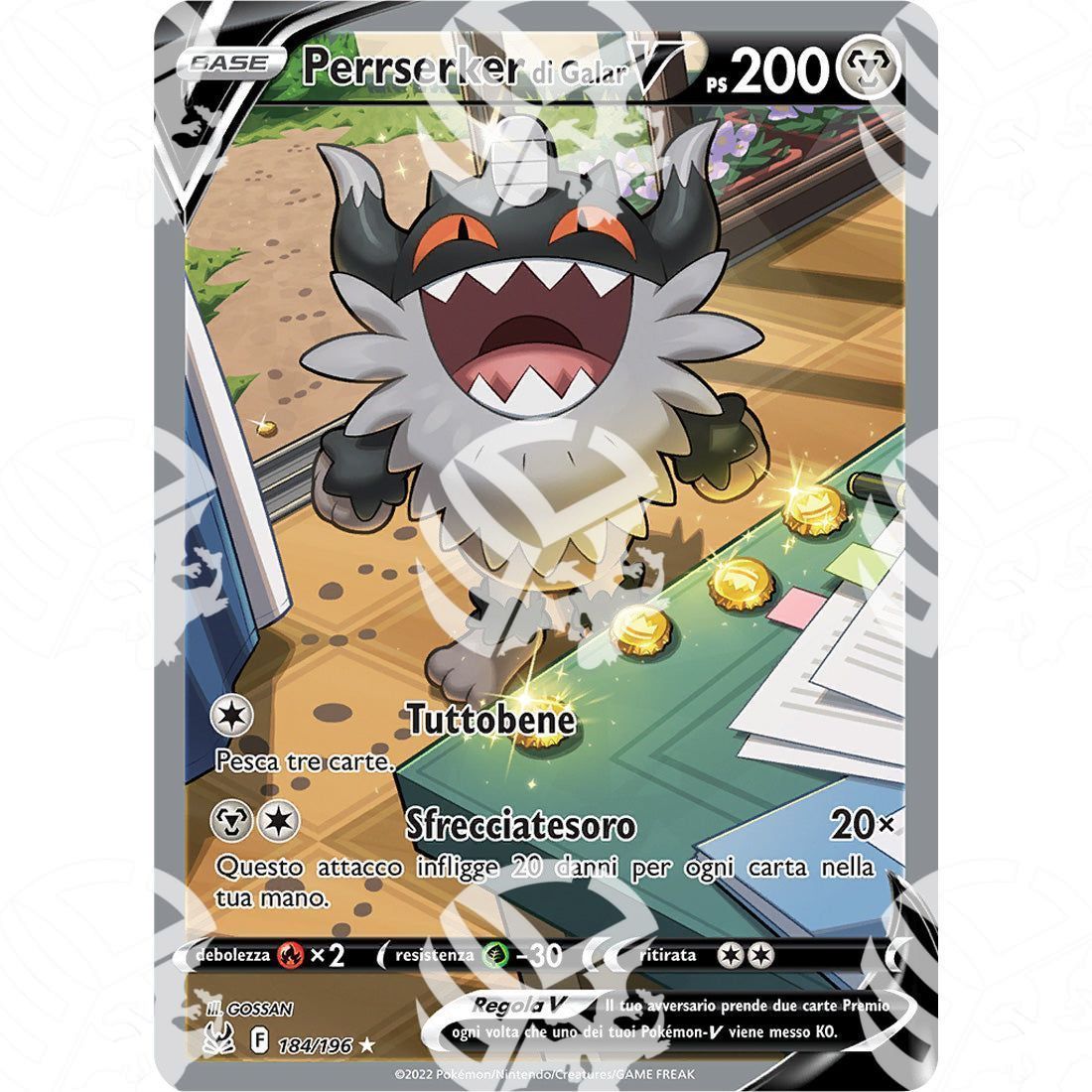 Origine Perduta - Galarian Perrserker V - Ultra Rare 184/196 - Warcard