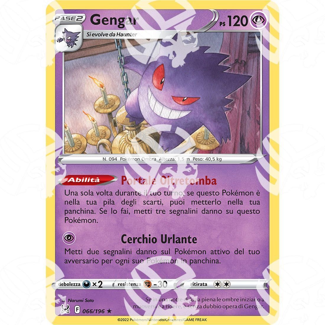 Origine Perduta - Gengar - Holo Rare 066/196 - Warcard