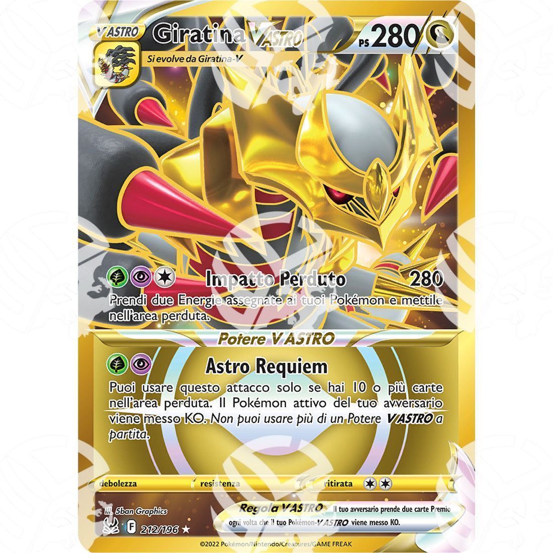 Origine Perduta - Giratina VSTAR - Secret Rare 212/196 - Warcard