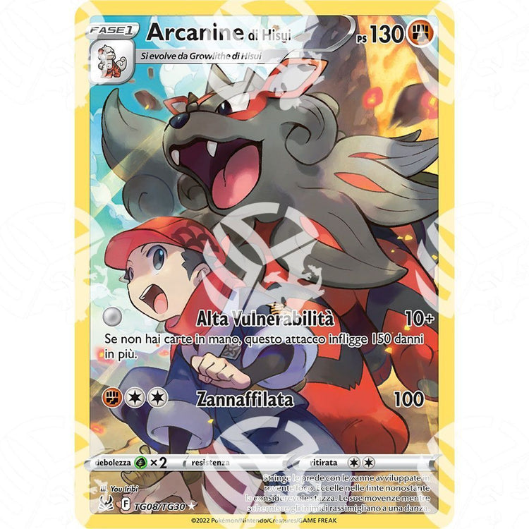 Origine Perduta - Hisuian Arcanine - Ultra Rare TG08/TG30 - Warcard