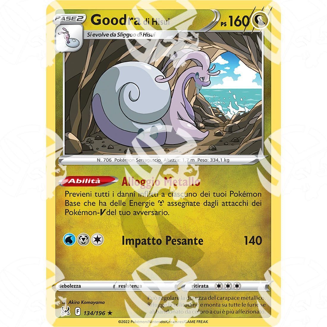 Origine Perduta - Hisuian Goodra - Holo Rare 134/196 - Warcard