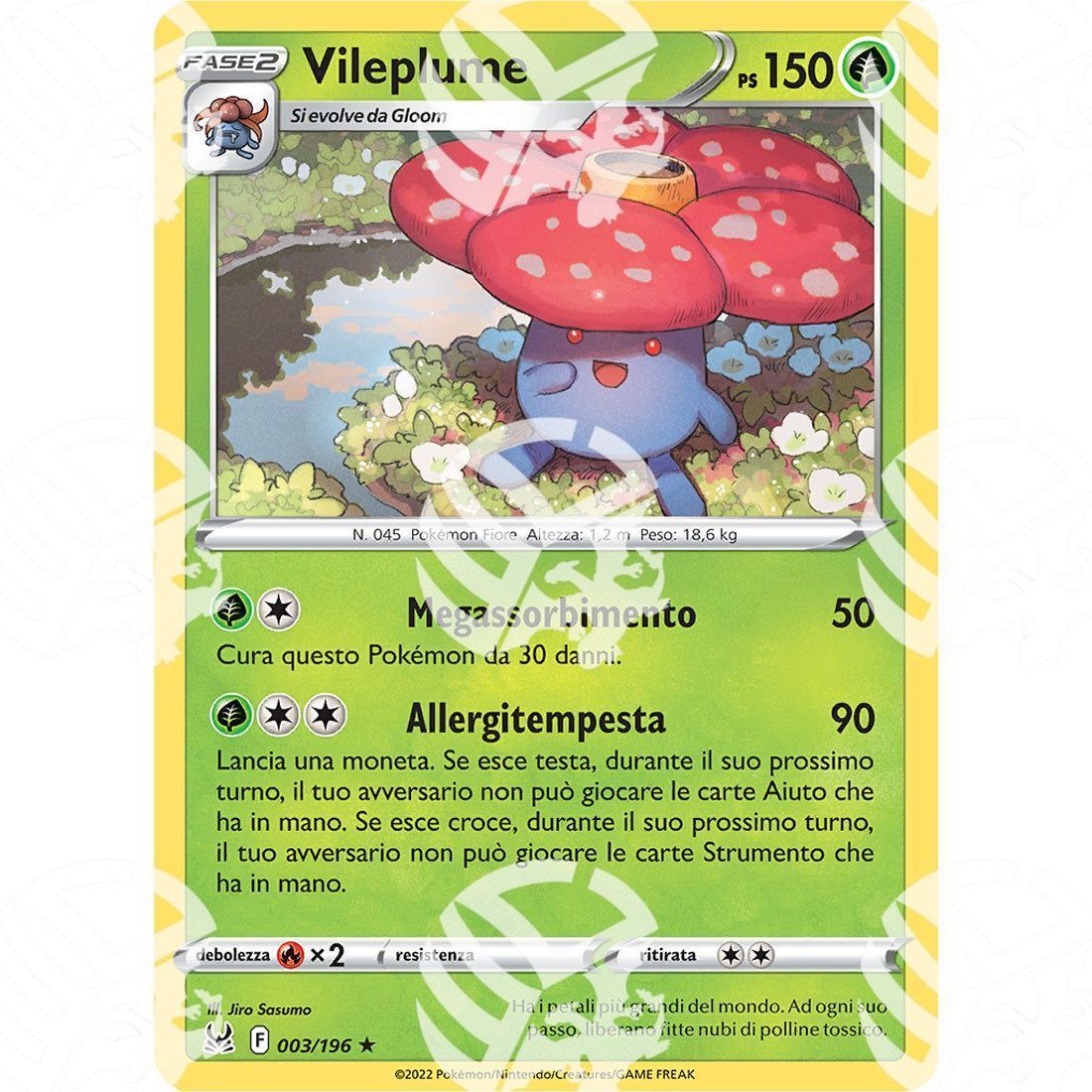 Origine Perduta - Vileplume - Holo Rare 003/196 - Warcard