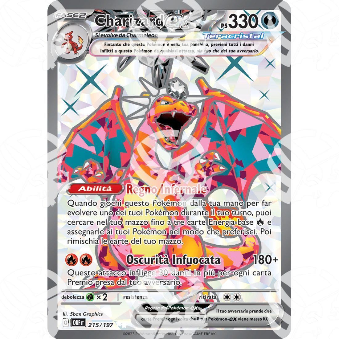 Ossidiana Infuocata - Charizard ex - 215/197 - Warcard - Ossidiana Infuocata - Charizard ex - 215/197 i prezzi più bassi sul mercato, solo da www.warcardshop.com! Carte singole, box, buste e mazzi.