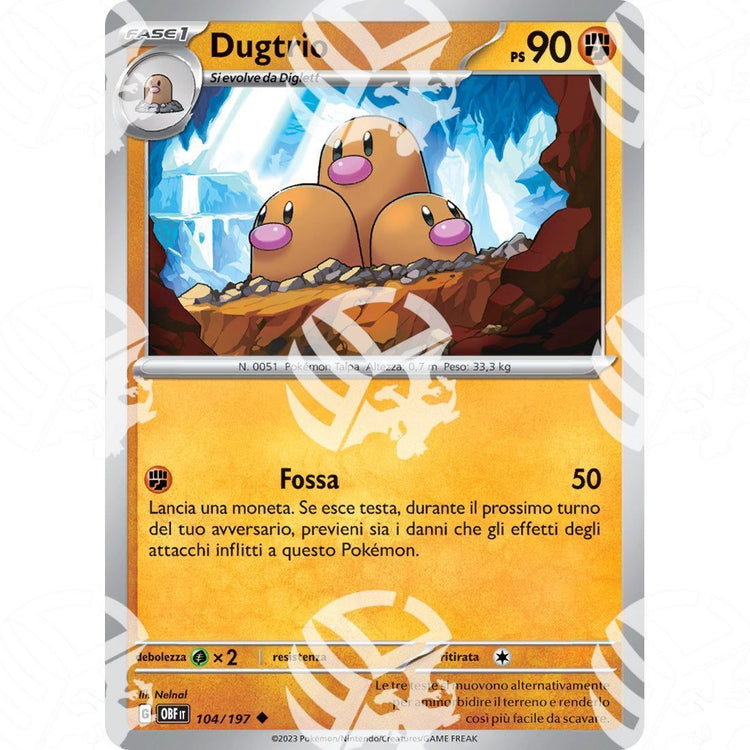 Ossidiana Infuocata - Dugtrio - 104/197 - Warcard - Ossidiana Infuocata - Dugtrio - 104/197 i prezzi più bassi sul mercato, solo da www.warcardshop.com! Carte singole, box, buste e mazzi.