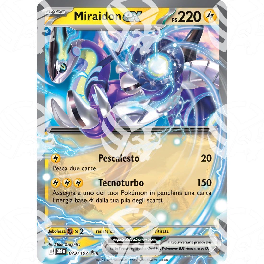 Ossidiana Infuocata - Miraidon ex - 079/197 - Warcard - Ossidiana Infuocata - Miraidon ex - 079/197 i prezzi più bassi sul mercato, solo da www.warcardshop.com! Carte singole, box, buste e mazzi.