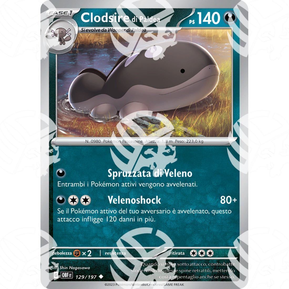 Ossidiana Infuocata - Paldean Clodsire - 129/197 - Warcard - Ossidiana Infuocata - Paldean Clodsire - 129/197 i prezzi più bassi sul mercato, solo da www.warcardshop.com! Carte singole, box, buste e mazzi.