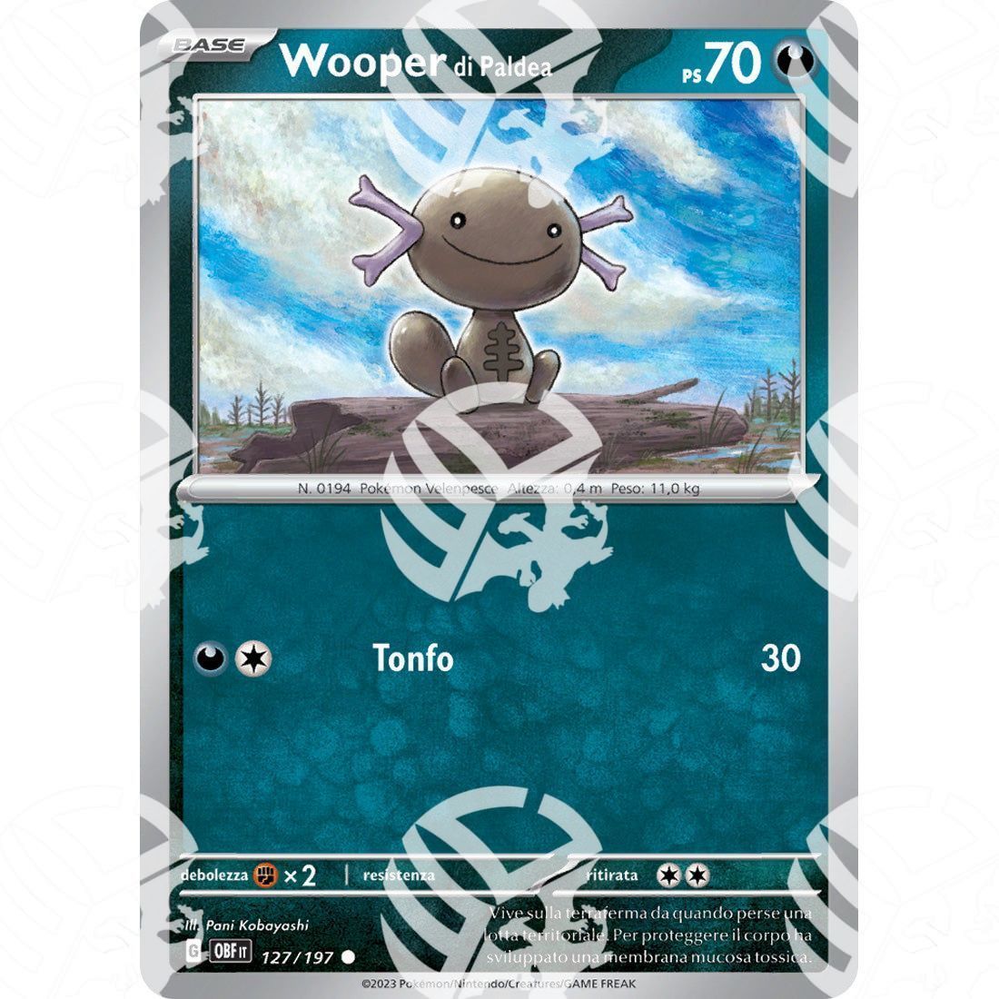 Ossidiana Infuocata - Paldean Wooper - 127/197 - Warcard - Ossidiana Infuocata - Paldean Wooper - 127/197 i prezzi più bassi sul mercato, solo da www.warcardshop.com! Carte singole, box, buste e mazzi.