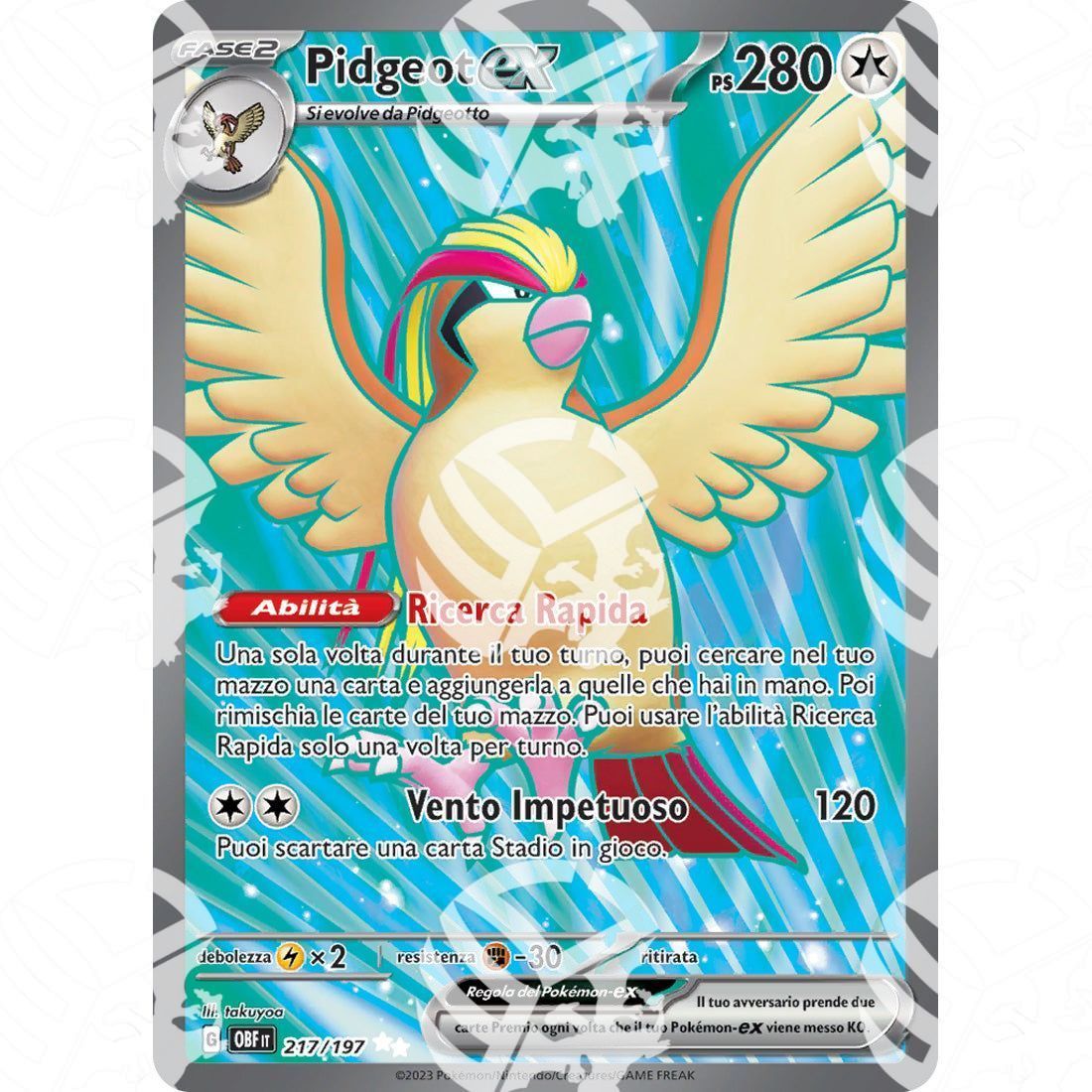 Ossidiana Infuocata - Pidgeot ex - 217/197 - Warcard - Ossidiana Infuocata - Pidgeot ex - 217/197 i prezzi più bassi sul mercato, solo da www.warcardshop.com! Carte singole, box, buste e mazzi.