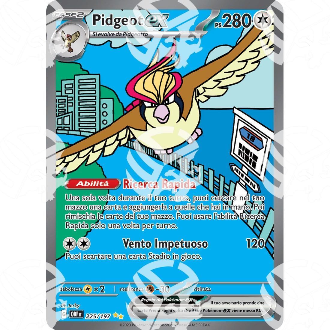 Ossidiana Infuocata - Pidgeot ex - Special Illustration Rare 225/197 - Warcard - Ossidiana Infuocata - Pidgeot ex - Special Illustration Rare 225/197 i prezzi più bassi sul mercato, solo da www.warcardshop.com! Carte singole, box, buste e mazzi.