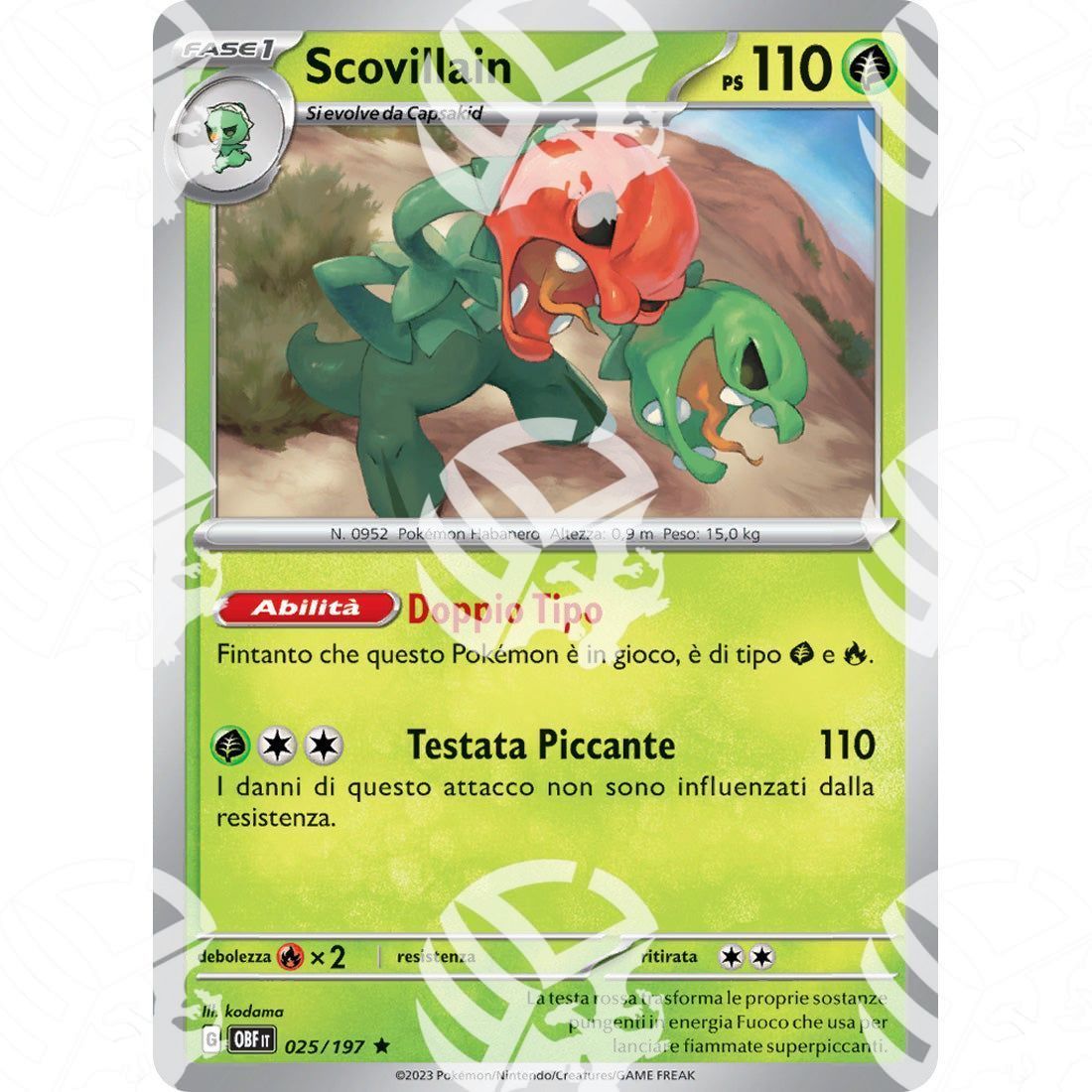 Ossidiana Infuocata - Scovillain - Holo Rare 025/197 - Warcard - Ossidiana Infuocata - Scovillain - Holo Rare 025/197 i prezzi più bassi sul mercato, solo da www.warcardshop.com! Carte singole, box, buste e mazzi.
