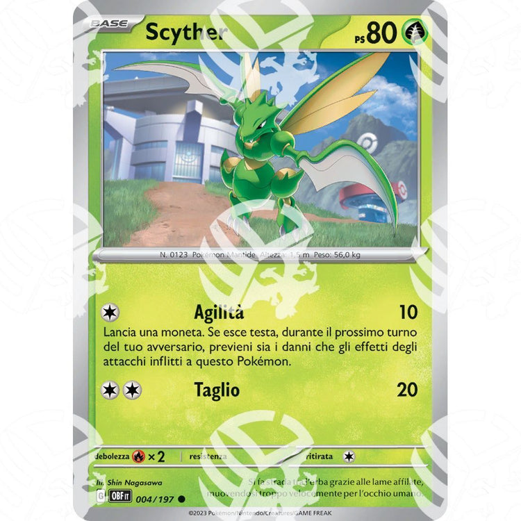 Ossidiana Infuocata - Scyther - 004/197 - Warcard - Ossidiana Infuocata - Scyther - 004/197 i prezzi più bassi sul mercato, solo da www.warcardshop.com! Carte singole, box, buste e mazzi.