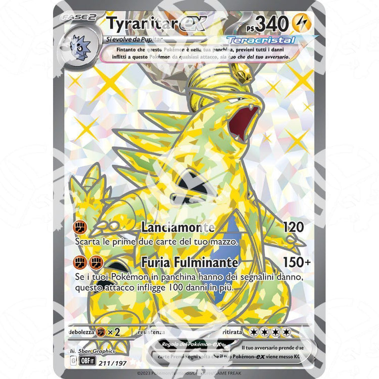 Ossidiana Infuocata - Tyranitar ex - 211/197 - Warcard - Ossidiana Infuocata - Tyranitar ex - 211/197 i prezzi più bassi sul mercato, solo da www.warcardshop.com! Carte singole, box, buste e mazzi.