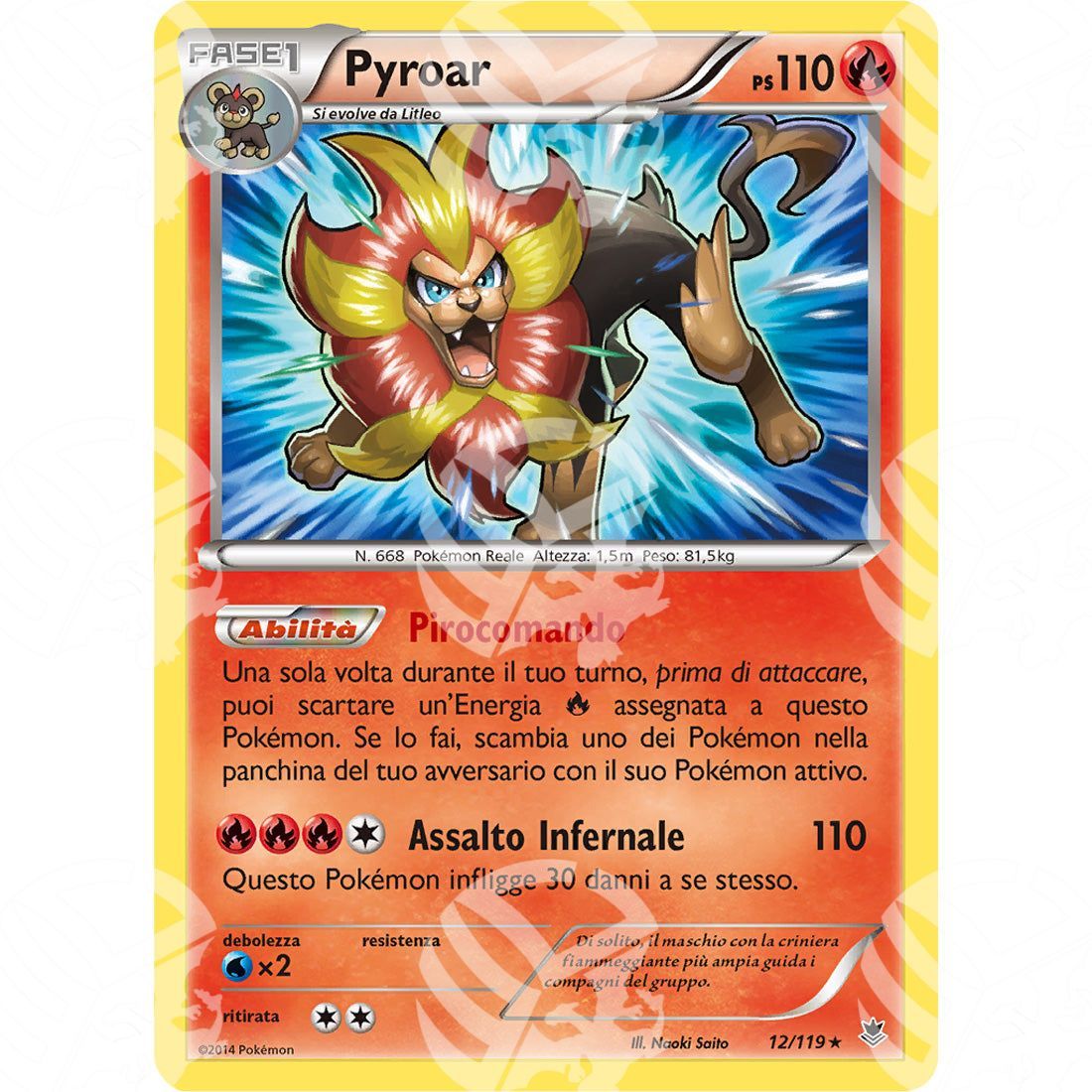 Forze Spettrali - Pyroar - Holo Rare 12/119 - Warcard - Forze Spettrali - Pyroar - Holo Rare 12/119 i prezzi più bassi sul mercato, solo da www.warcardshop.com! Carte singole, box, buste e mazzi.