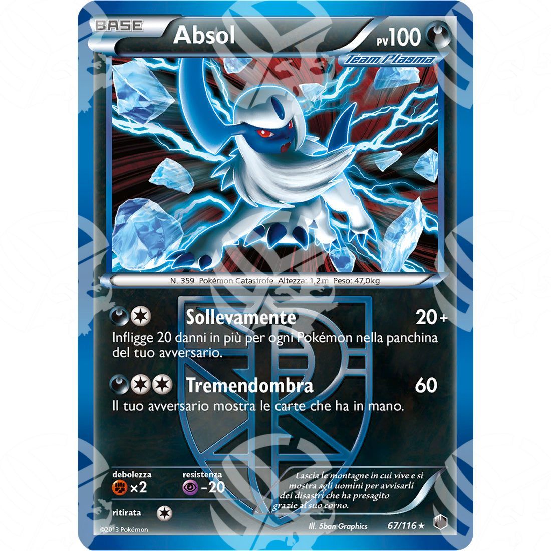 Glaciazione Plasma - Absol - Holo Rare 67/116 - Warcard - Glaciazione Plasma - Absol - Holo Rare 67/116 i prezzi più bassi sul mercato, solo da www.warcardshop.com! Carte singole, box, buste e mazzi.
