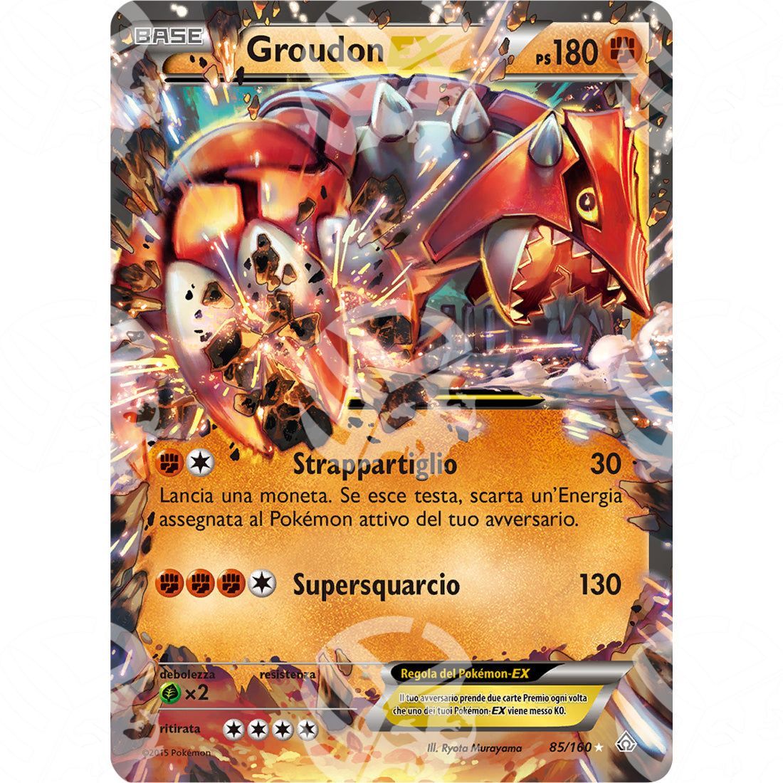 Scontro Primordiale - Groudon EX - Ultra Rare 85/160 - Warcard - Scontro Primordiale - Groudon EX - Ultra Rare 85/160 i prezzi più bassi sul mercato, solo da www.warcardshop.com! Carte singole, box, buste e mazzi.