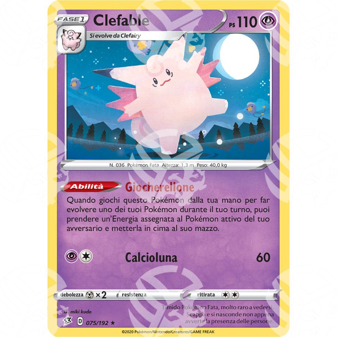 Fragore Ribelle - Clefable - Holo Rare 075/192 - Warcard - Fragore Ribelle - Clefable - Holo Rare 075/192 i prezzi più bassi sul mercato, solo da www.warcardshop.com! Carte singole, box, buste e mazzi.